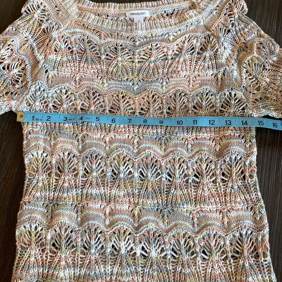 Westport knit sweater in pastel colors. Size extra small. - Picture 8 of 9